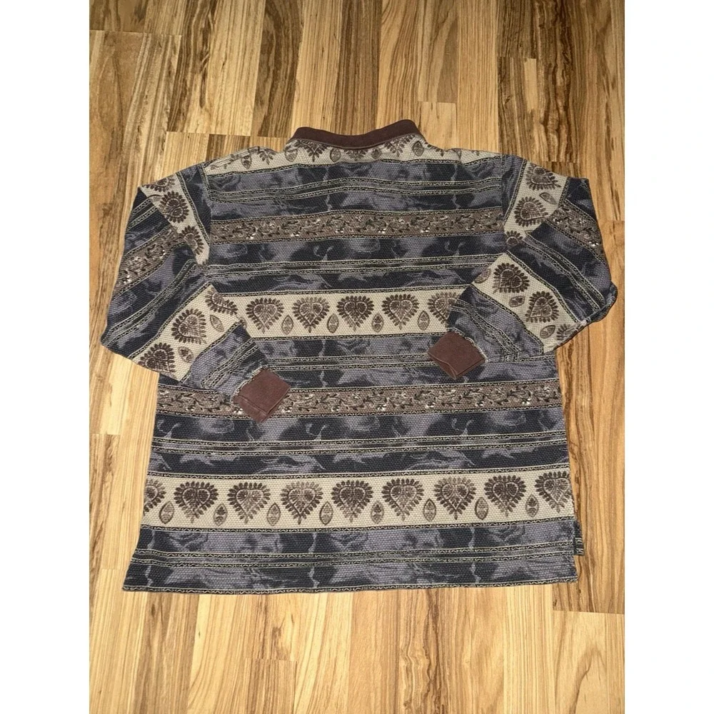 Hunt Club VTG 90s Polo Shirt Multicolor Geometric Shapes‎ Adult Sz M Medium - Picture 4 of 4